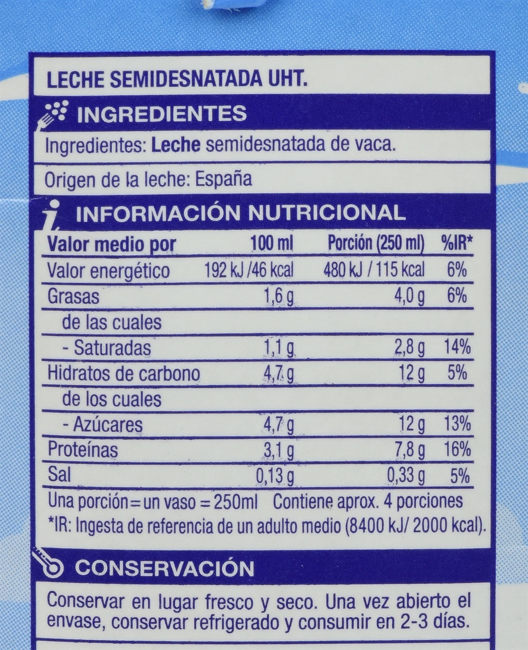 SUPERSOL LECHE SEMIDESNATADA UHT análisis y opiniones OCU SUPERSOL LECHE SEMIDESNATADA UHT análisis y opiniones OCU