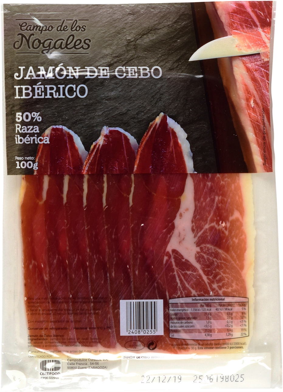 Jamón CAMPO DE LOS NOGALES (ALDI) JAMÓN DE CEBO IBÉRICO 50 RAZA